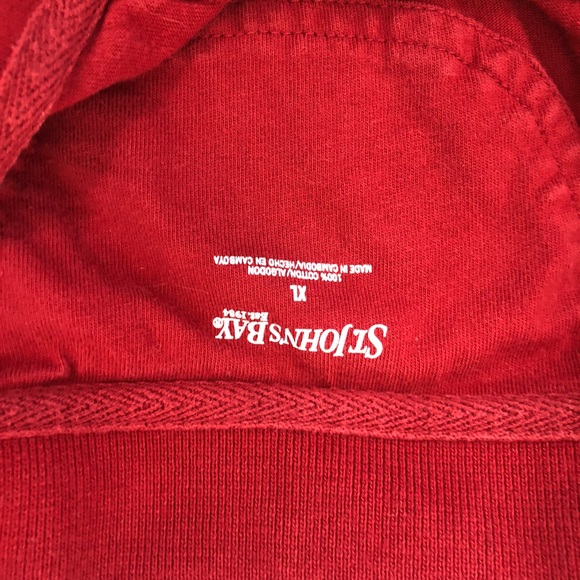 St. John’s Bay Red & White Striped Polo Shirt - Picture 2 of 2